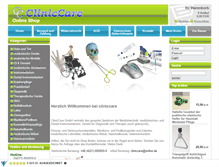Tablet Screenshot of cliniccare.de